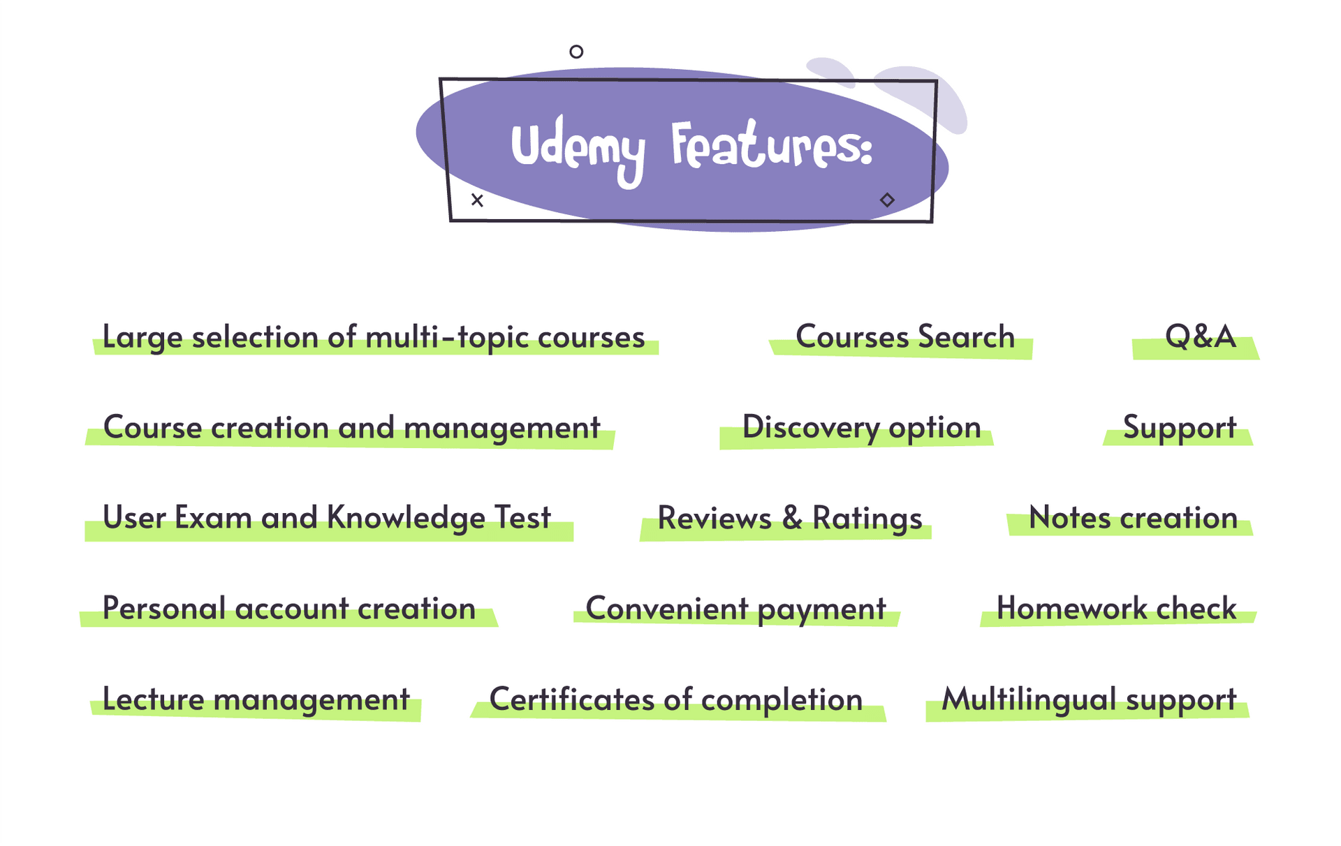 Udemy features
