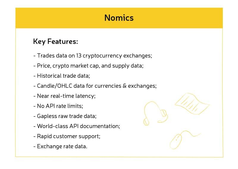 Nomics API features