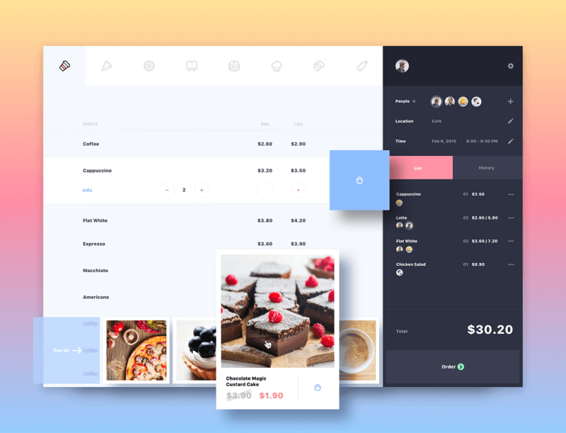 cafe app concept