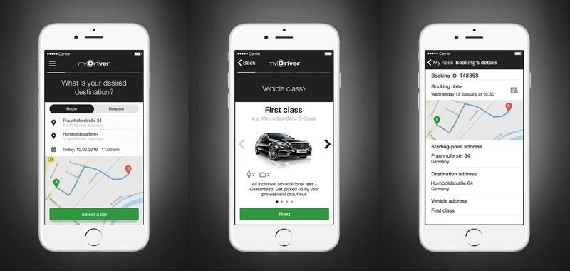 mydriver chauffeur and limousine booking app