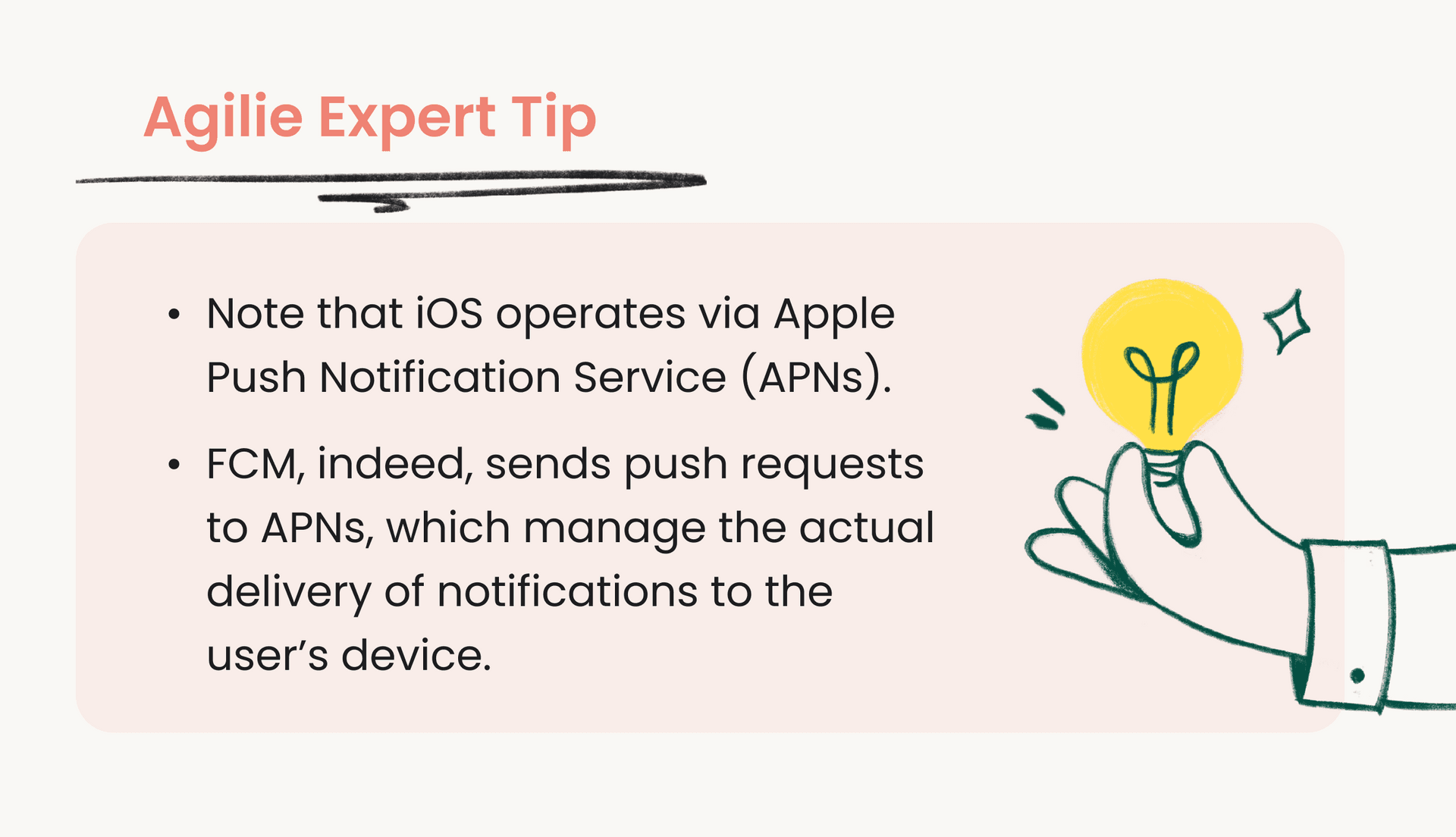 Agilie Expert Tip: Digital wallet notifications: how Apple APNs and Firebase Cloud Messaging work.