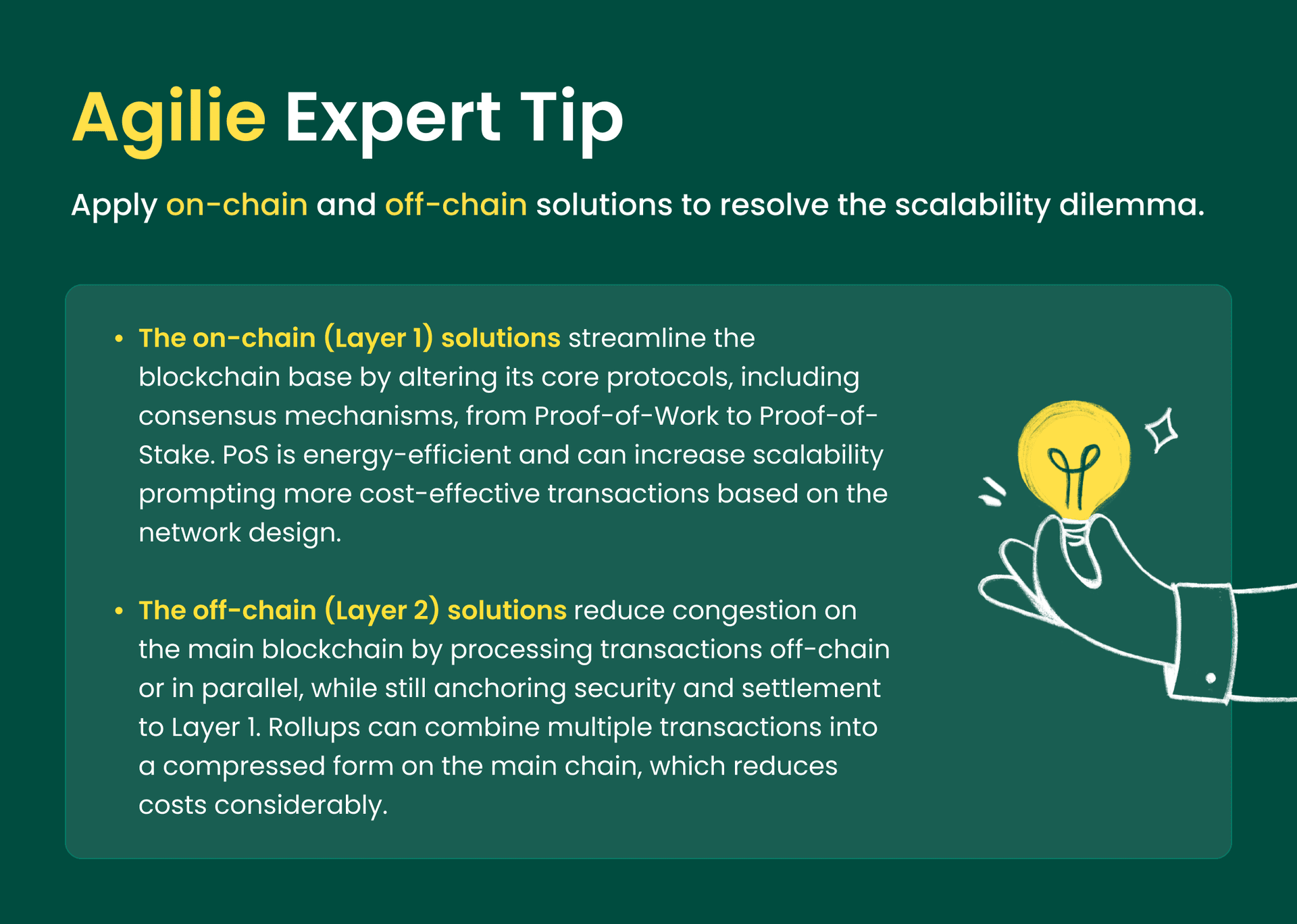 Agilie Expert Tip: On Solutions for Blockchain Scalability.