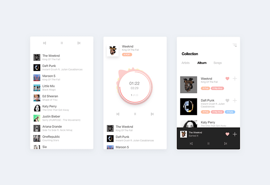The Behance Featured Cinema App and Music Player by Agilie