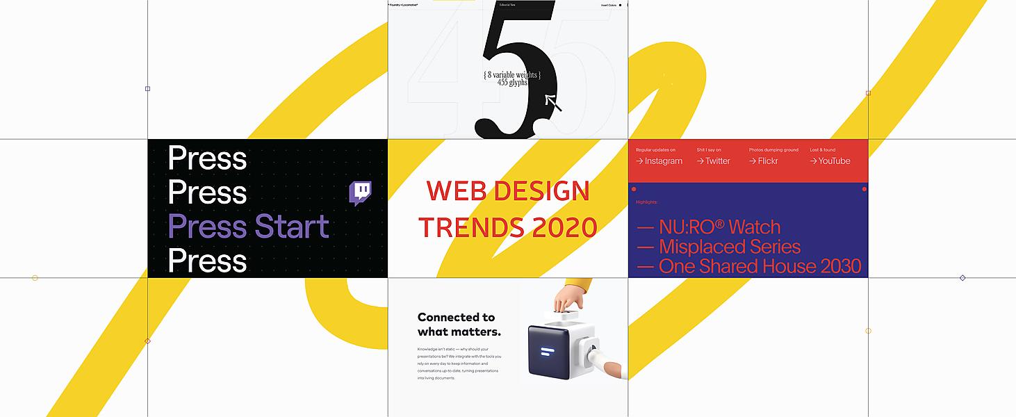 Web Design Trends 2020: Typography, Storytelling, and Fluorescent Colors